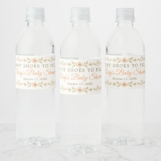 Vinho Rótulo de Garrafa de Água Floral Sapatinhos para C