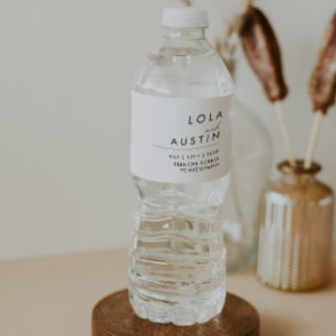 Vinho Rótulo de Garrafa de Água Minimalista Moderno