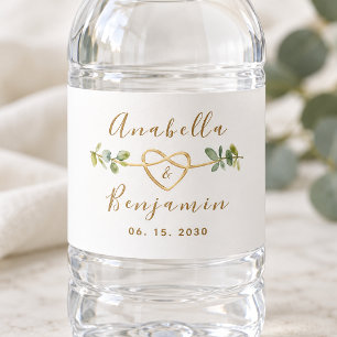 Vinho Rótulo de Garrafa de Água para Casamento com Eucal