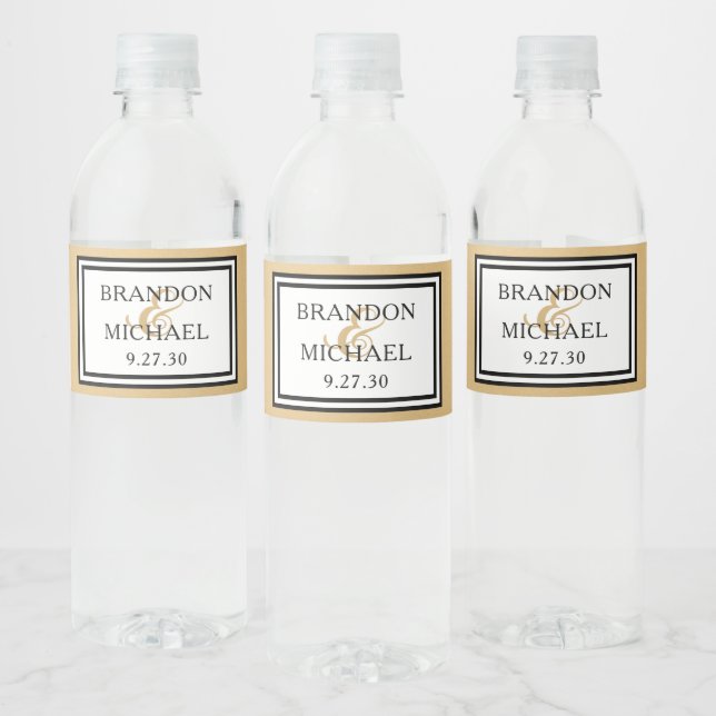 Vinho Rótulo de Garrafa de Água para Casamento LGBTQ Mod (Garrafas)