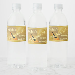 Vinho Rótulo de Garrafa de Água Personalizado para 50º A