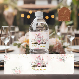 Vinho Rótulo de Garrafa de Aniversário de 1º Blush Pink
