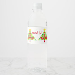 Vinho Rótulo de Garrafa de Aves Feriadas do Mod Scandi