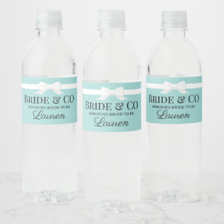 Vinho Rótulo de Garrafa de Bebida Tiffany Inspired Bride