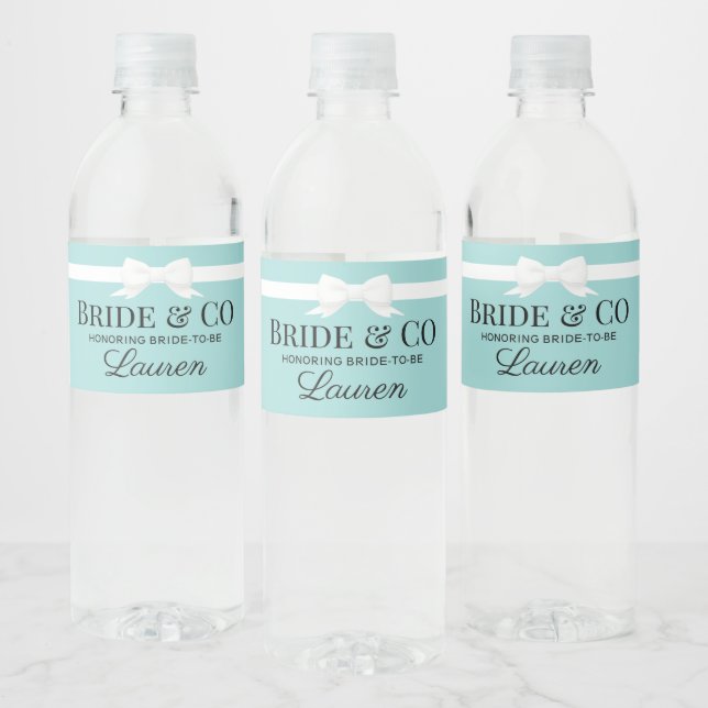 Vinho Rótulo de Garrafa de Bebida Tiffany Inspired Bride (Garrafas)