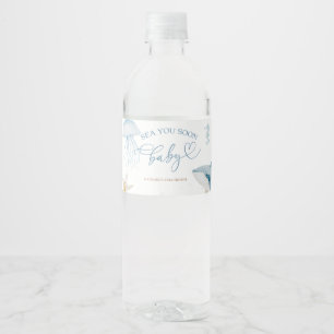 Vinho Rótulo de Garrafa de Verão Azul Oceano Mar Você Em