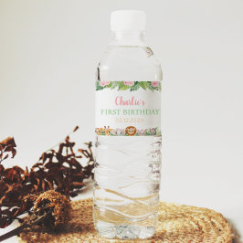 Vinho Safari Selvagem Um Rótulo De Garrafa De Água De An