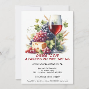 Vinho Tinto & Uvas – Convite para o Dia dos Pais