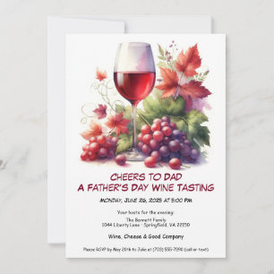 Vinho Tinto & Uvas – Convite para o Dia dos Pais