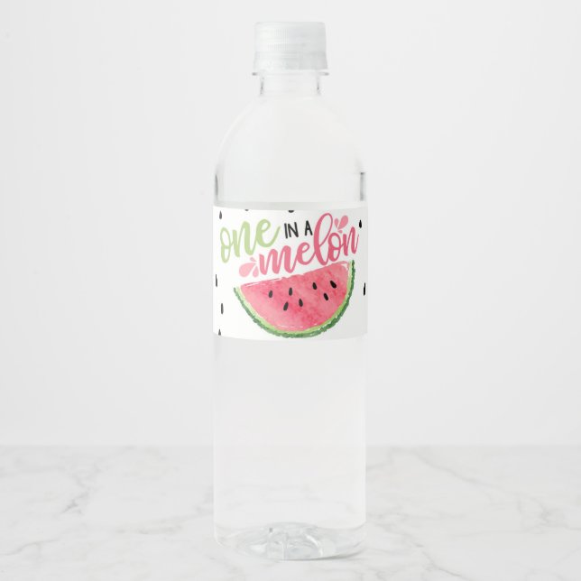 Vinho Um no rótulo da garrafa de água de melão (Frente)