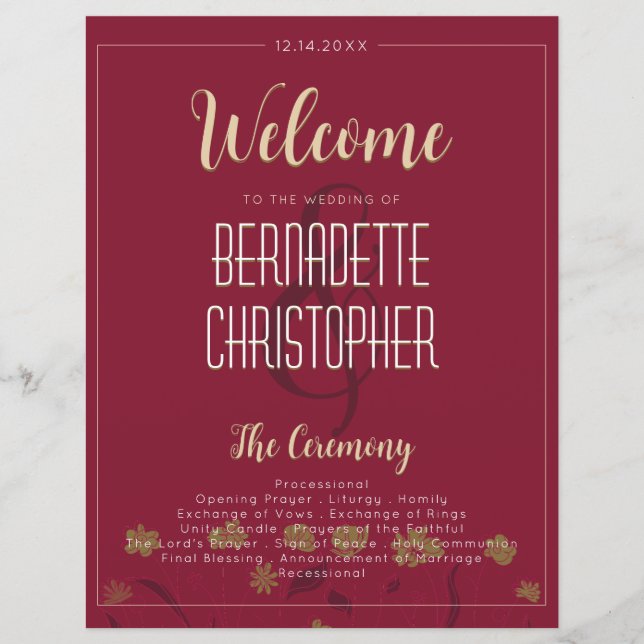 Vinho Vermelho Simples E Elegante Moderno De Casam (Frente)