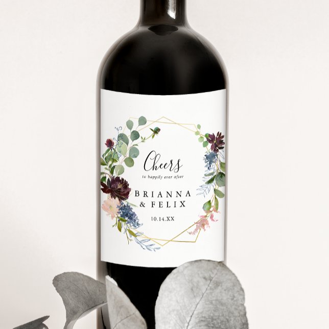 Vinhos Dourados e Geométricos Brincando com Rótulo (Criador carregado)