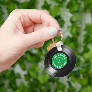 vinil record com o nome promo Chaveiro