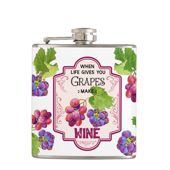 Vinil Wrapped Flask, 6 oz Cantil (Frente)