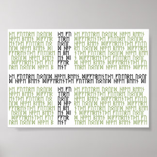 Vinland Flag w Runes - Poster