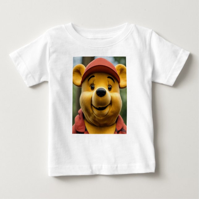 vinnie pooh retrato t camisa para bebê (Frente)