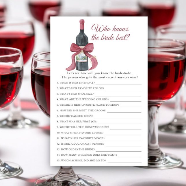 Vino before Vows Who knows the bride best (Criador carregado)