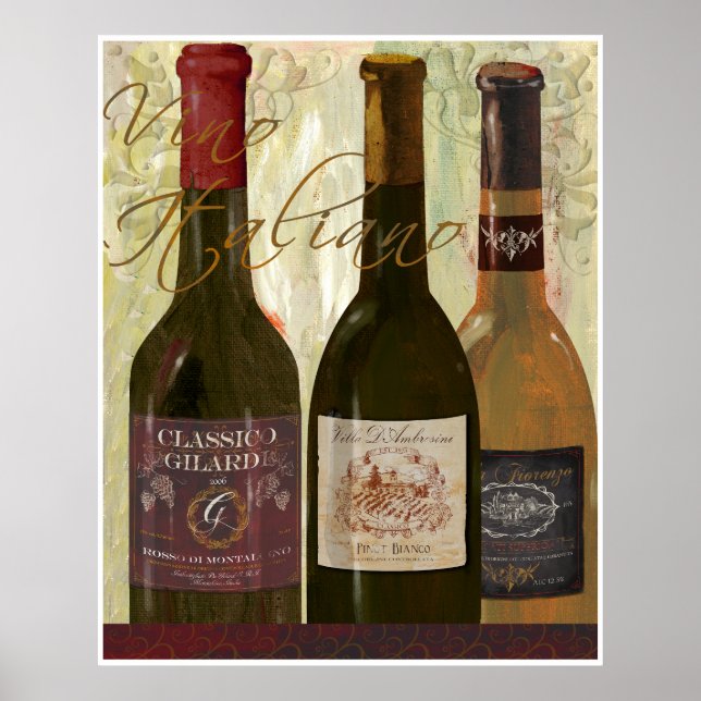 Vino Italiano Poster (Frente)