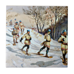 Vintage (1886) Snow-Shoeing