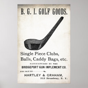 Vintage 1898 Golf Advertisement - Impressão