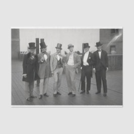 Vintage 1920 em papel tecidular com chapéus superi