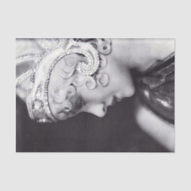 Vintage 1920 Flapper Girls Retrair Papel Tecido (Frente )