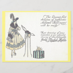 Vintage 1920 Hat Millinery Mostra Anúncio