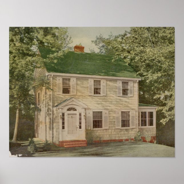 Vintage 1927 House Design 10A5 Impressão Exterior (Frente)