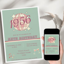 Vintage 1956, 70, Tedal Blue - Convite