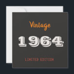 Vintage 1964 edição limitada 60th Birthday Gift<br><div class="desc">Vintage 1964 year limited edition 60th Birthday Gift</div>