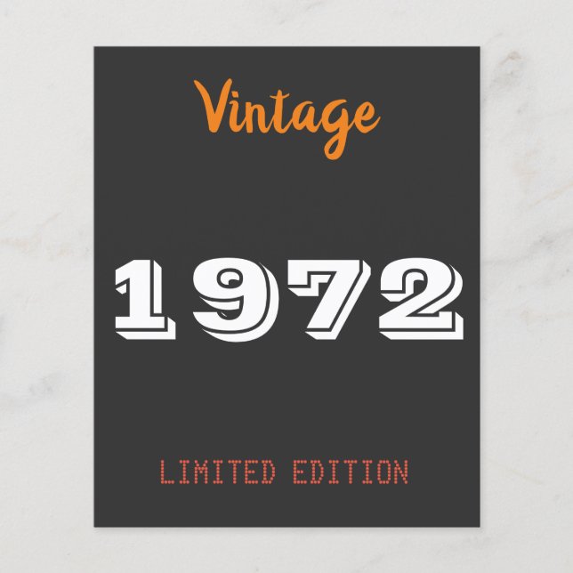 Vintage 1972 Limited Edition - Personalizado 54º (Frente)