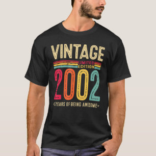 Vintage 20 anos 2002 Camisetas 20 Birthday Boys G