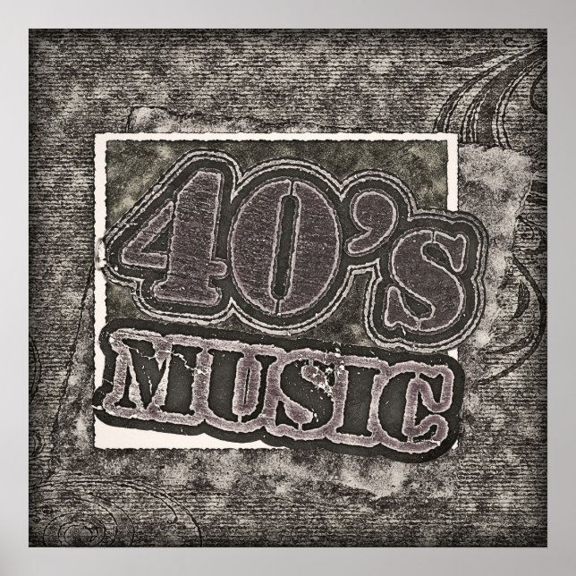 Vintage 40's Music - Poster (Frente)