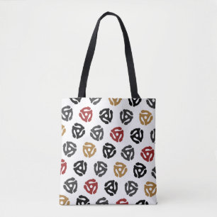 Vintage 45 RPM Vinyl Record Tote Bag - Música Retr