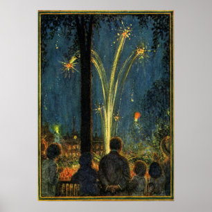 Vintage 4° de julho de poster