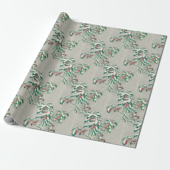 Vintage 70s Papel de embrulho de Natal (Desenrolado)