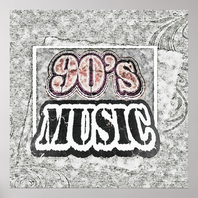 Vintage 90's Music - Poster (Frente)
