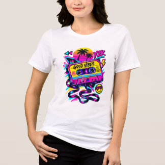 Vintage 90s Retro Cassette Cosmic Sci-Fi Women's T
