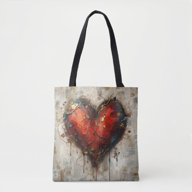 Vintage Abstract Hearts - Tote Bag (Frente)