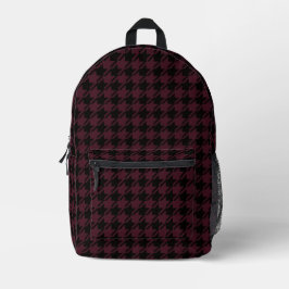 Vintage Academia Black e Dark Garnet Houndstooth