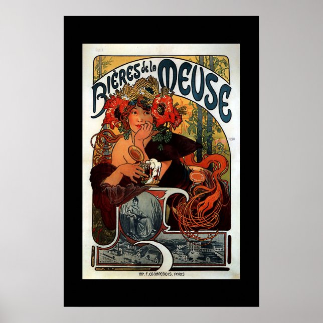 Vintage Advertisement Poster Paris (Frente)