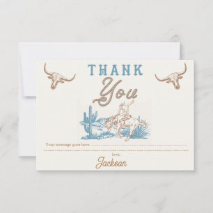 Vintage Agave Cartões de agradecimentos Verde Azul