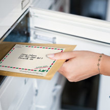 Vintage Airmail Shipping From Papai noel Christmas