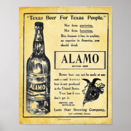 Vintage Alamo Beer Poster