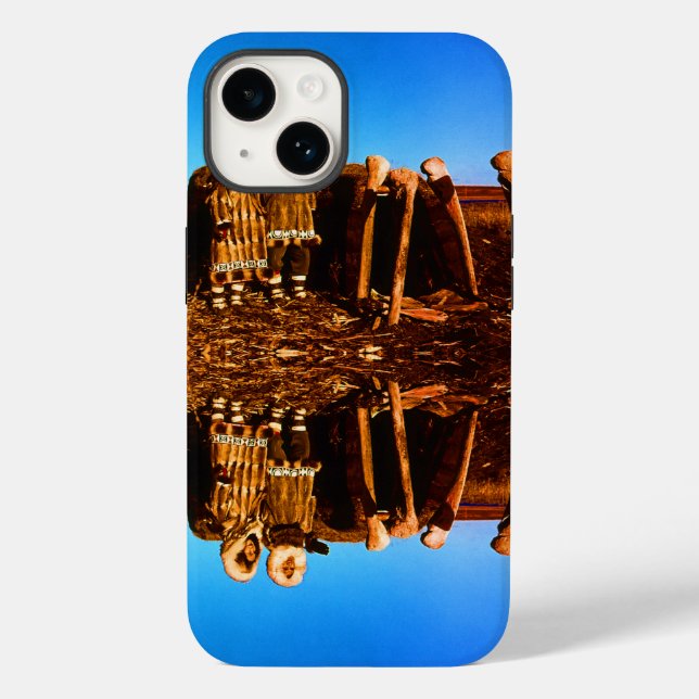 Vintage Alaska Peles com pelo esquimo esquimó-árti (Verso)