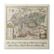 Vintage Alemanha Mapa Mar Báltico