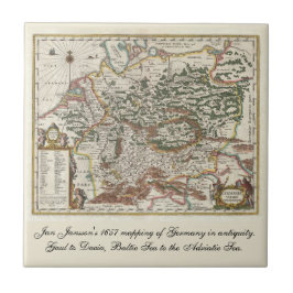 Vintage Alemanha Mapa Mar Báltico