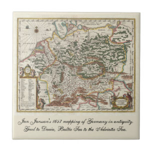 Vintage Alemanha Mapa Mar Báltico