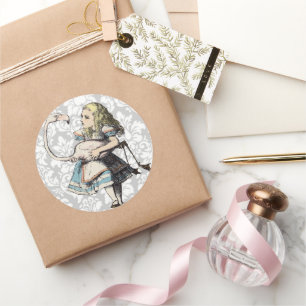 Vintage Alice na ETIQUETA do país das maravilhas