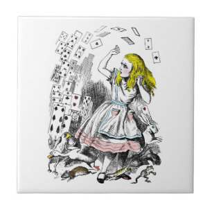 Vintage Alice na plataforma do país das maravilha